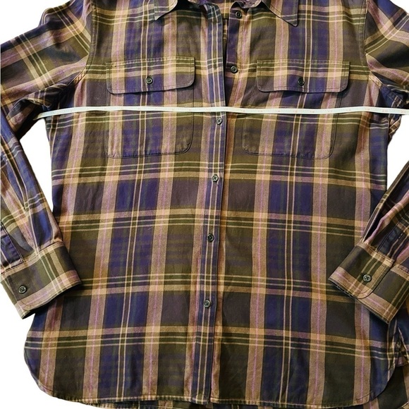 LAUREN RALPH LAUREN WOMENS CASUAL LONG SLEEVE PLAID BUTTON DOWN SHIRT SIZE MED - Picture 7 of 9